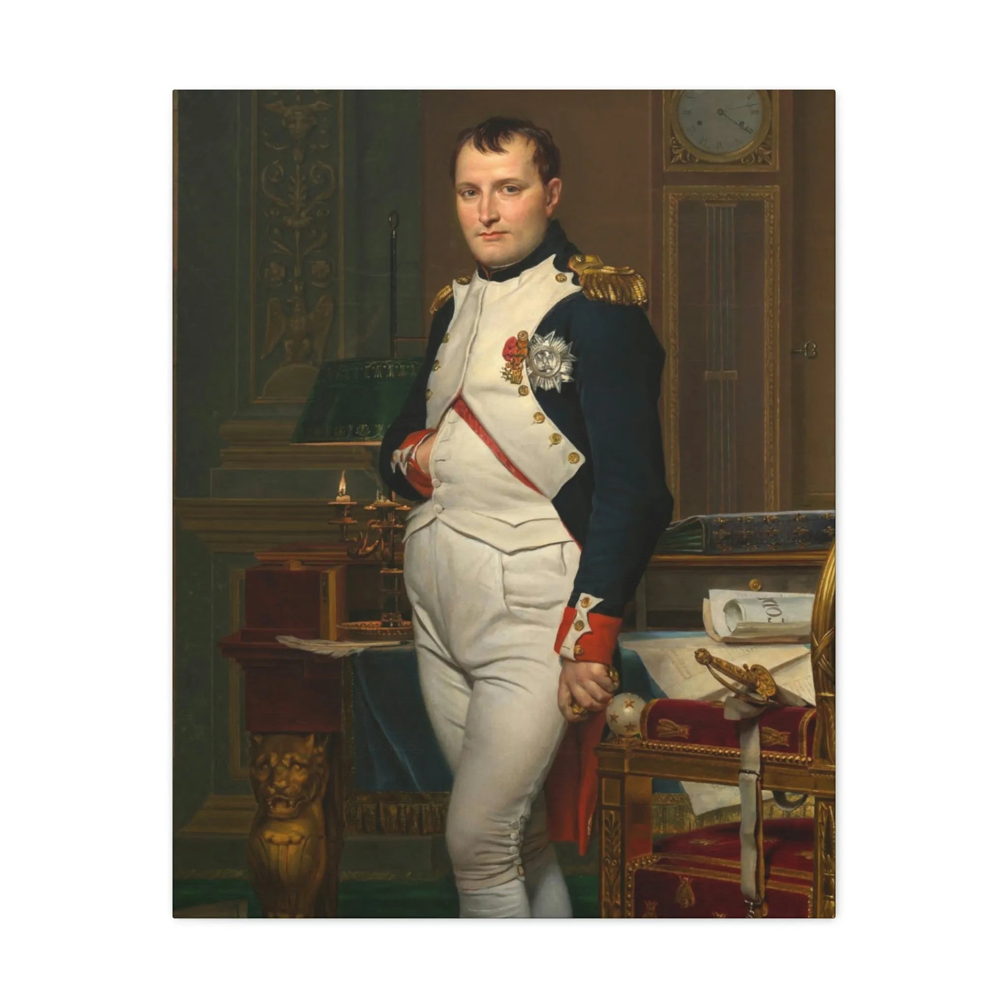 Emperor Napoleon in His Study at the Tuileries Canvas Gallery Wraps