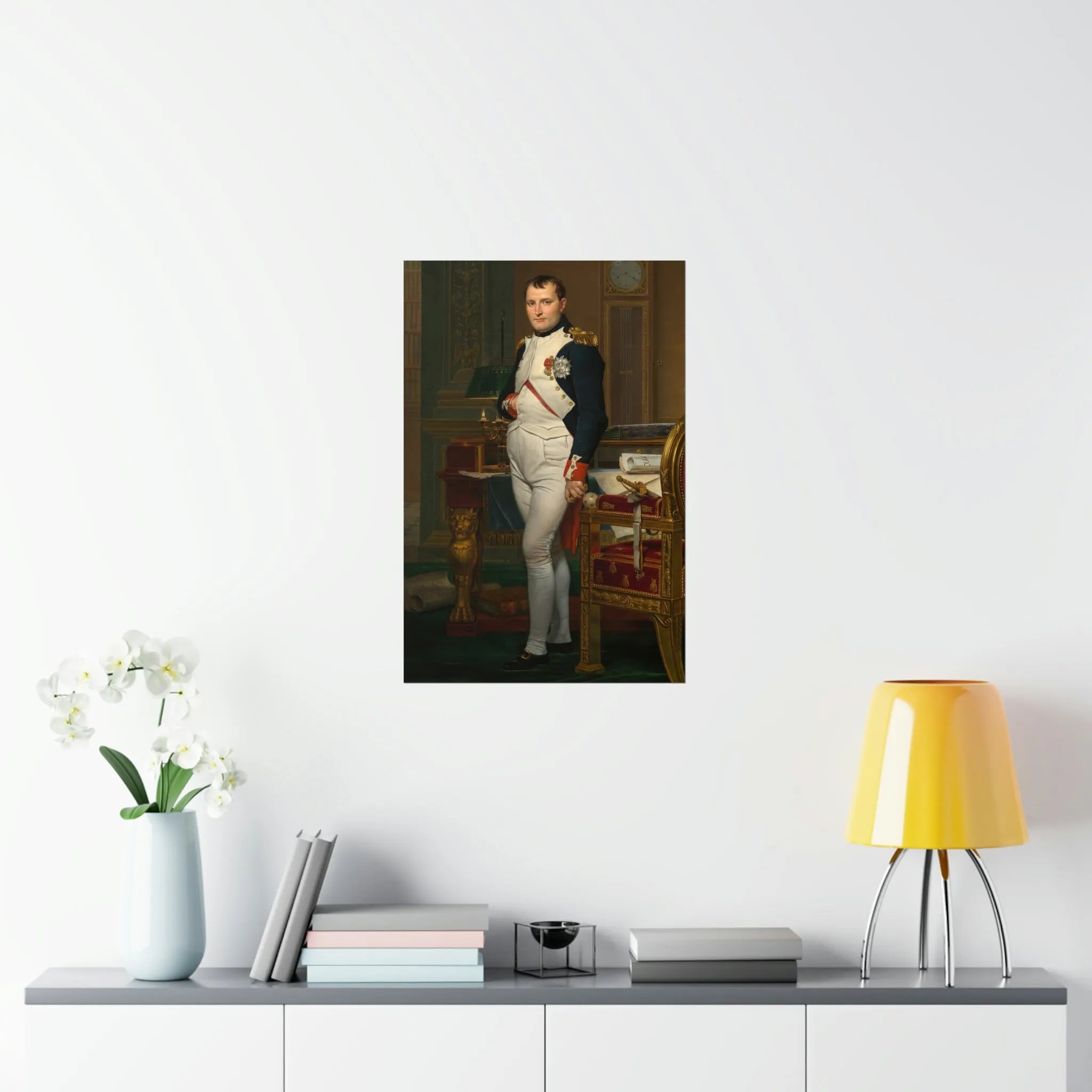 Emperor Napoleon in His Study at the Tuileries Premium Posters