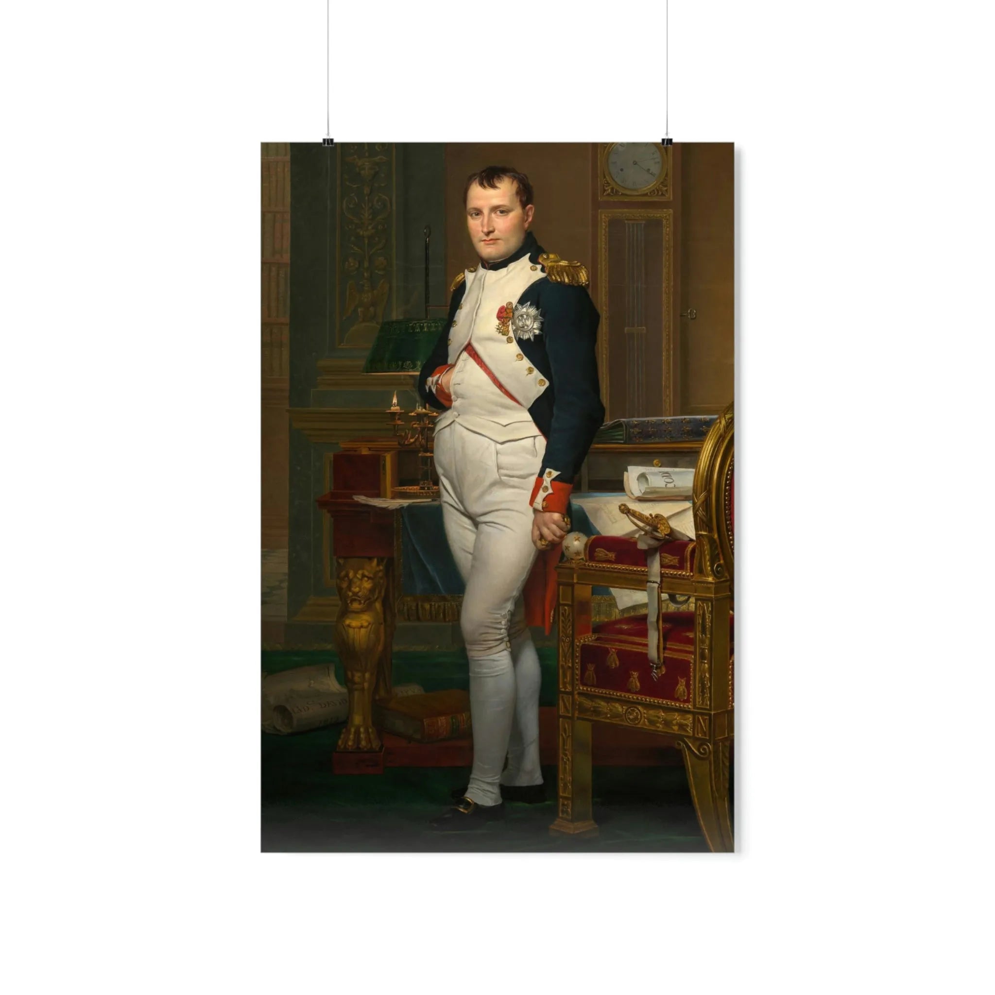 Emperor Napoleon in His Study at the Tuileries Premium Posters