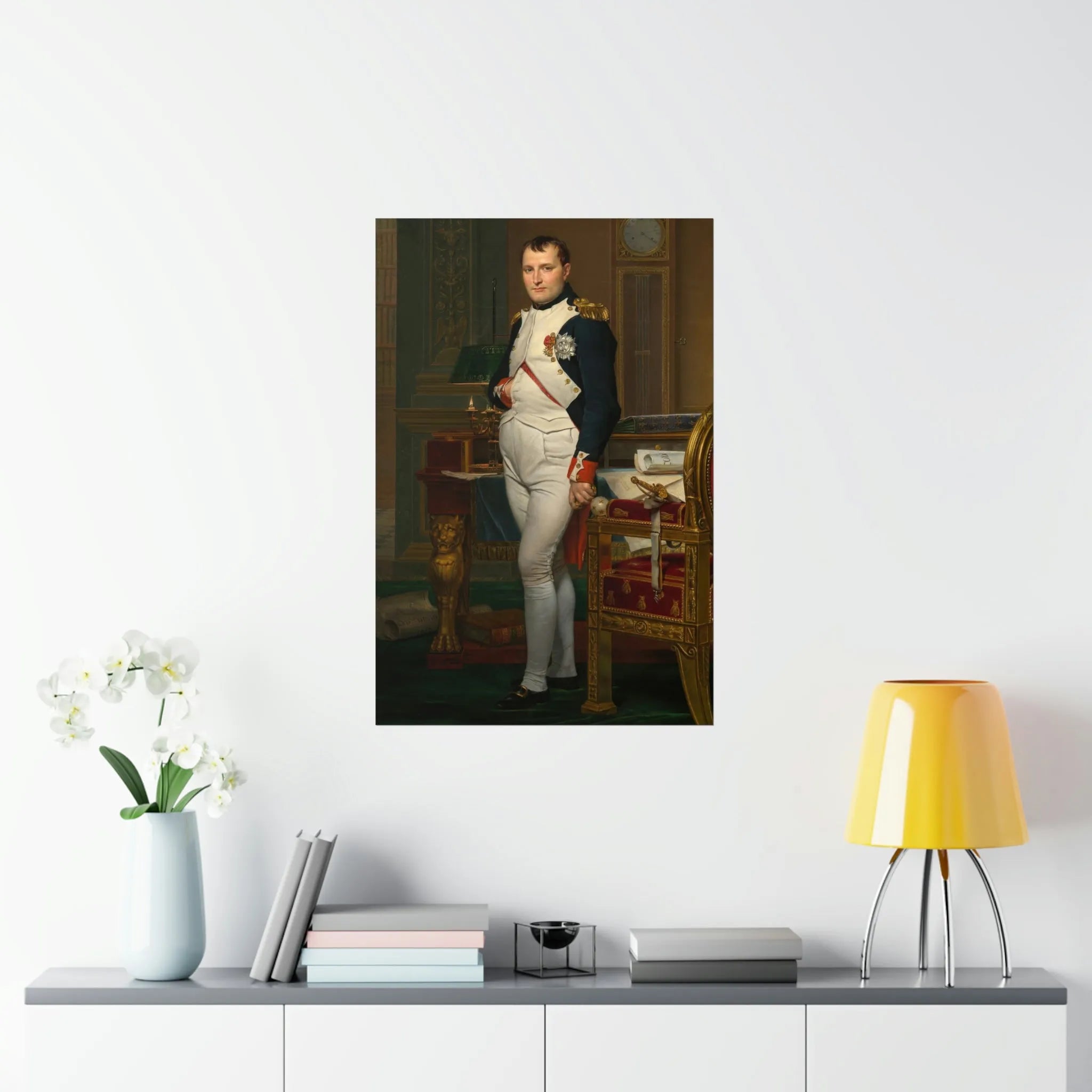 Emperor Napoleon in His Study at the Tuileries Premium Posters