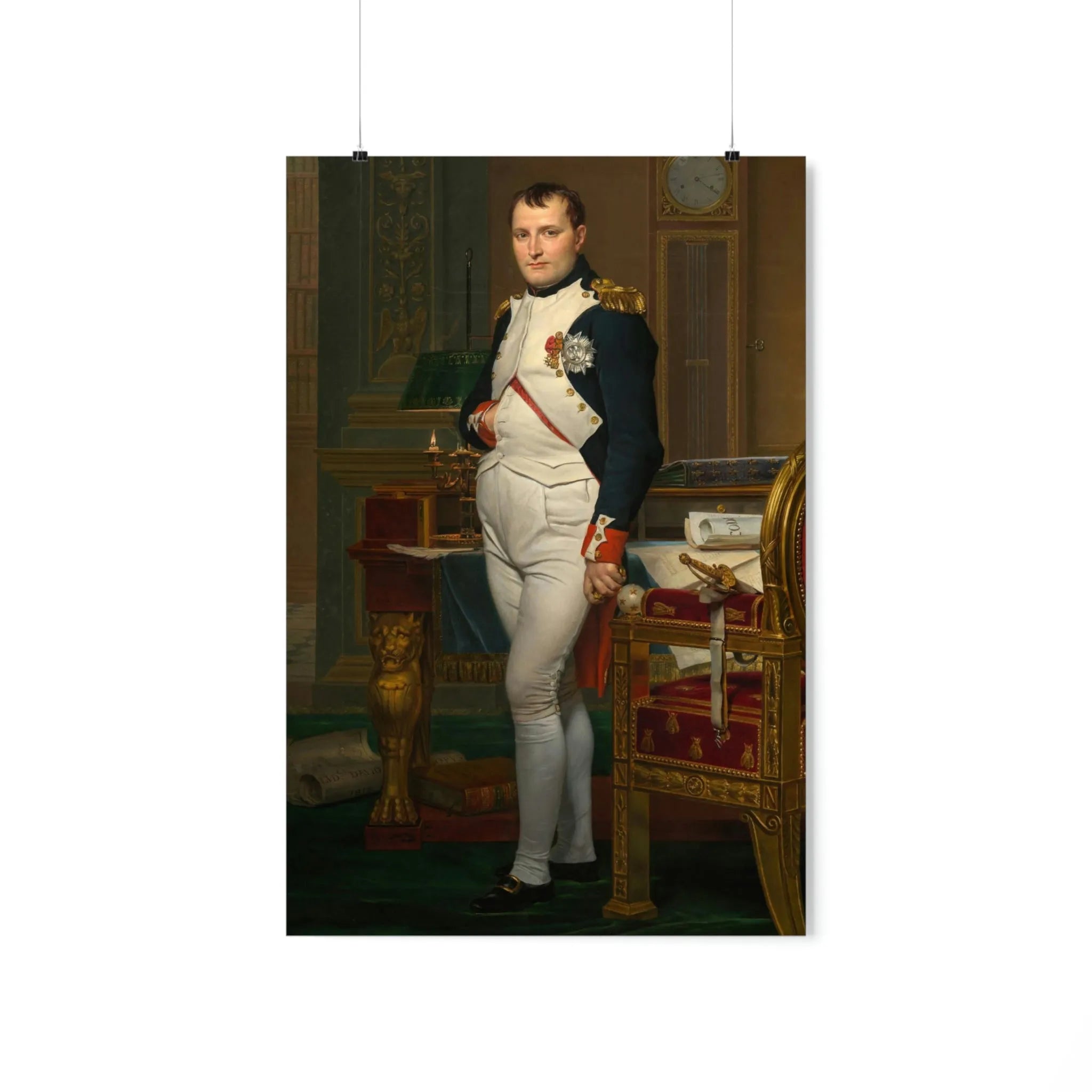 Emperor Napoleon in His Study at the Tuileries Premium Posters