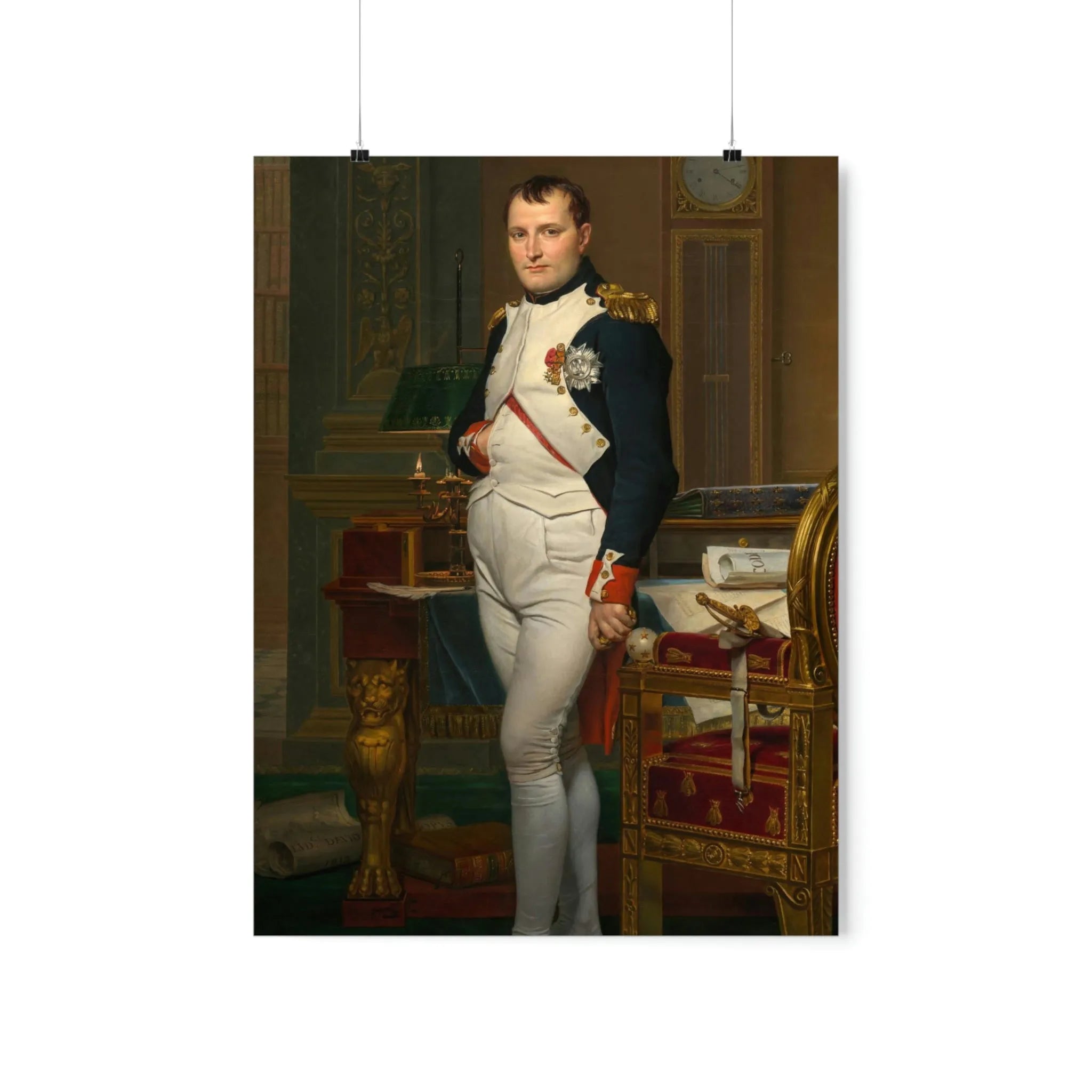 Emperor Napoleon in His Study at the Tuileries Premium Posters