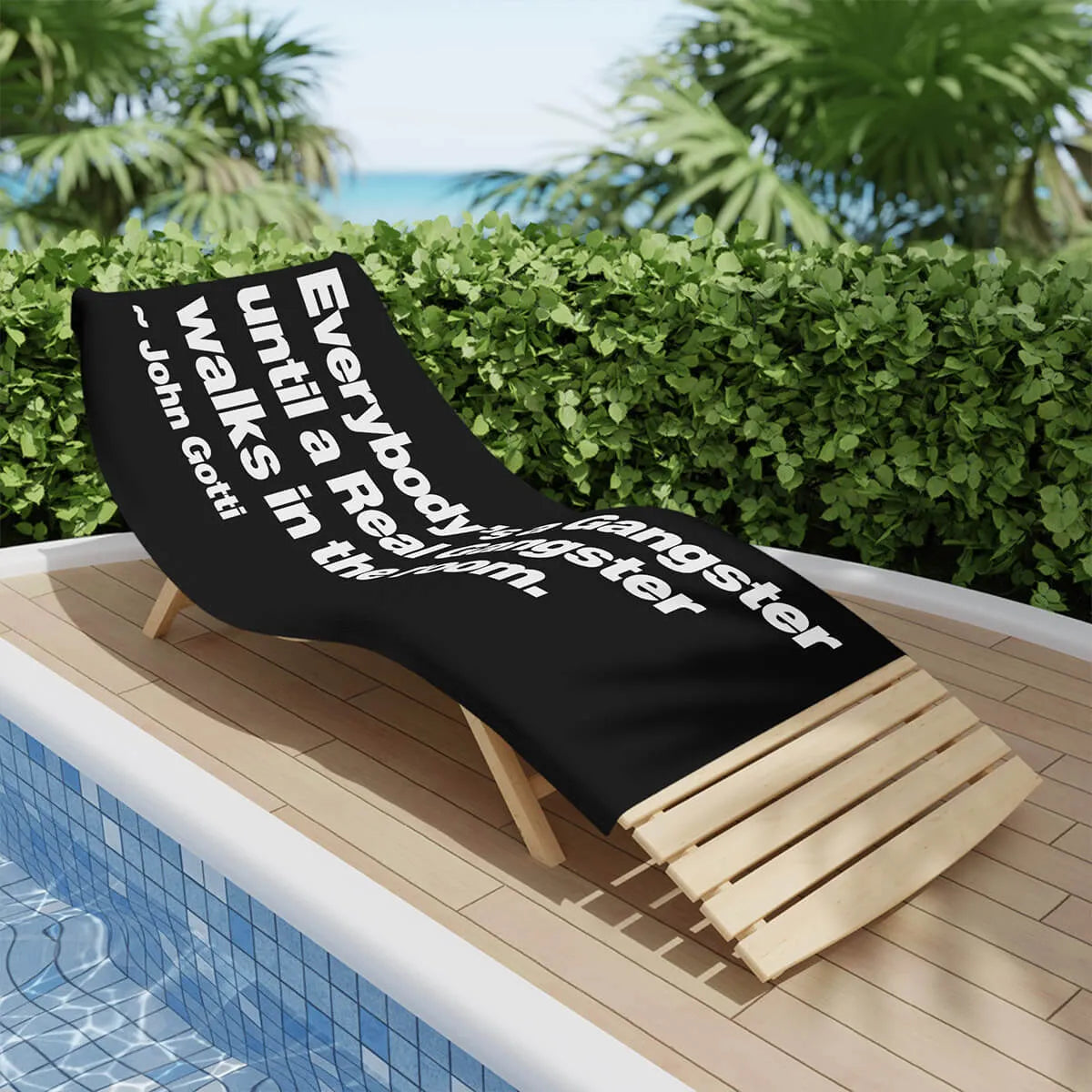 Everybody is a Gangster John Gotti Beach Towel