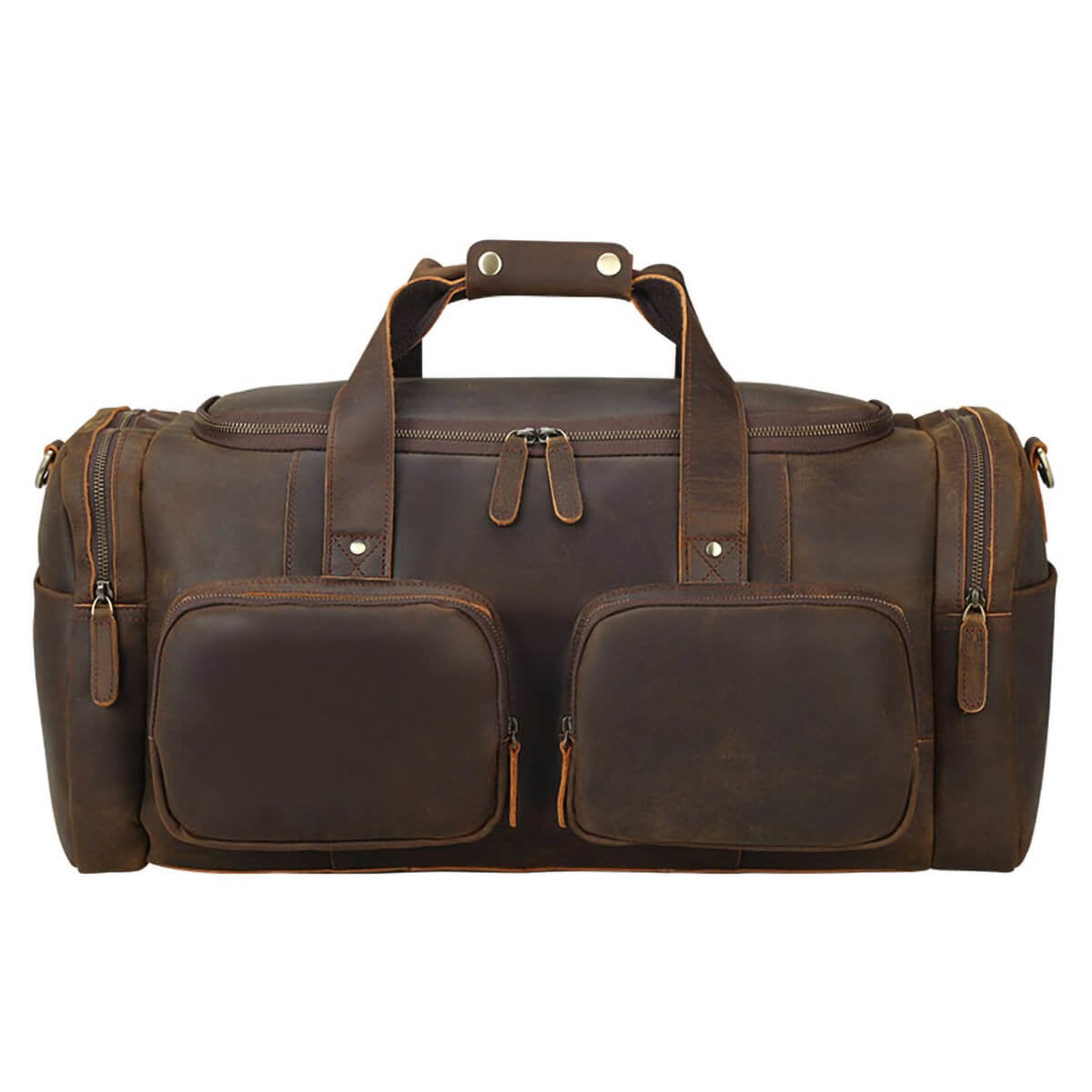 Extra Large Genuine Leather Travel Duffel Bag