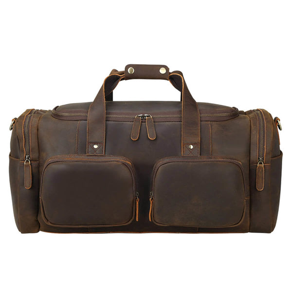 FORMAL TRAVEL DUFFLE BAG - Brown