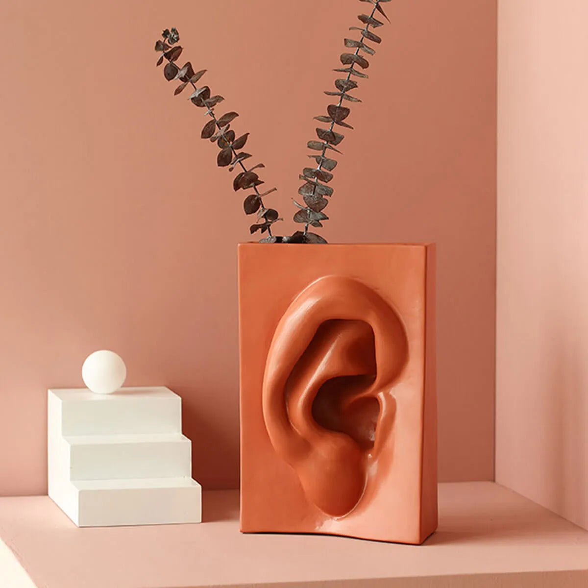 Facial Ear Nose Eye Mouth Flower Insert Art Vases