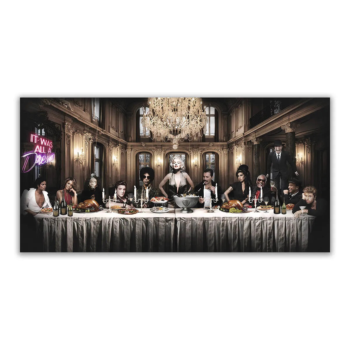 Famous Celebrities The Last Supper Canvas Print Wall Art