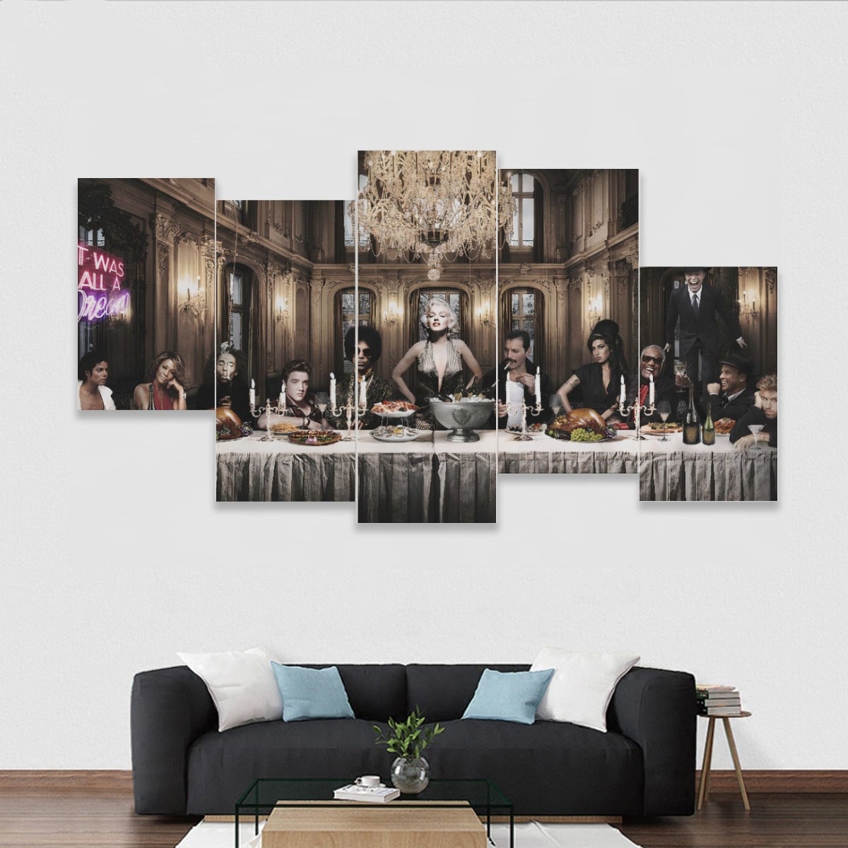 Famous Celebrities The Last Supper Framed Murals