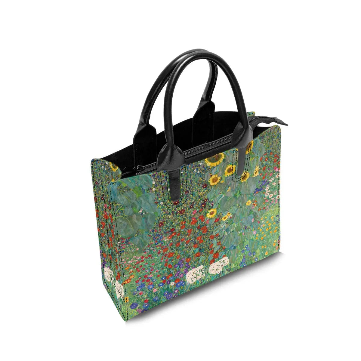 Farm Garden with Sunflowers Gustav Klimt Art Handbag