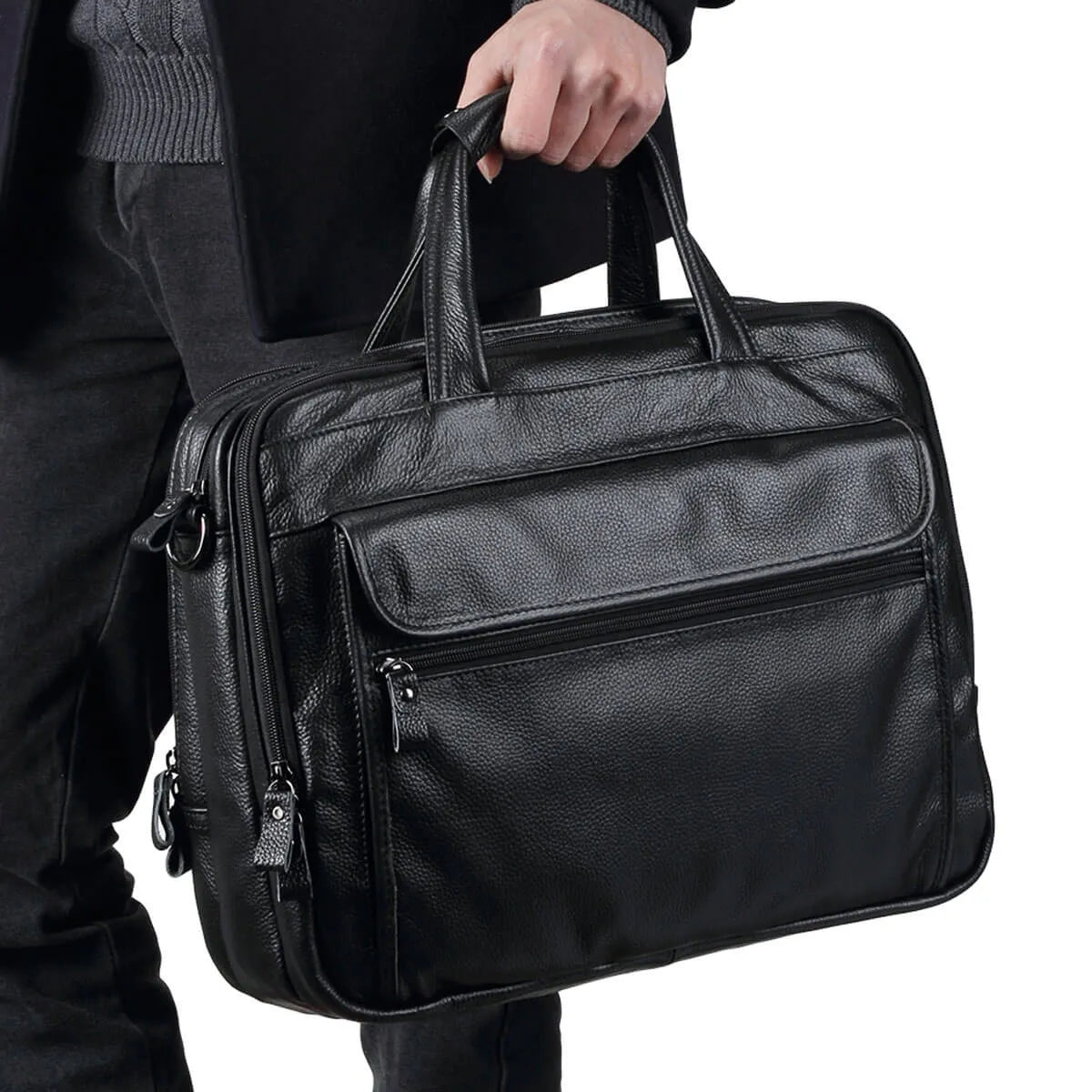 Fashion Genuine Leather Business Casual Office Bag