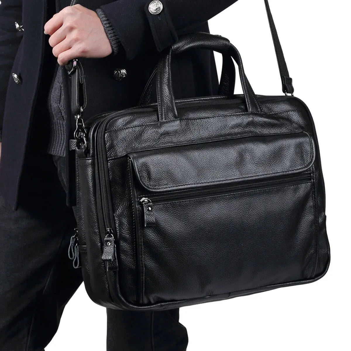 Fashion Genuine Leather Business Casual Office Bag