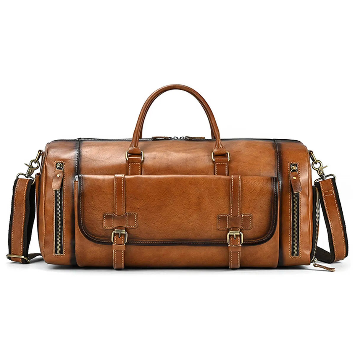 Fashion Retro Cowhide Luggage Travel Bag