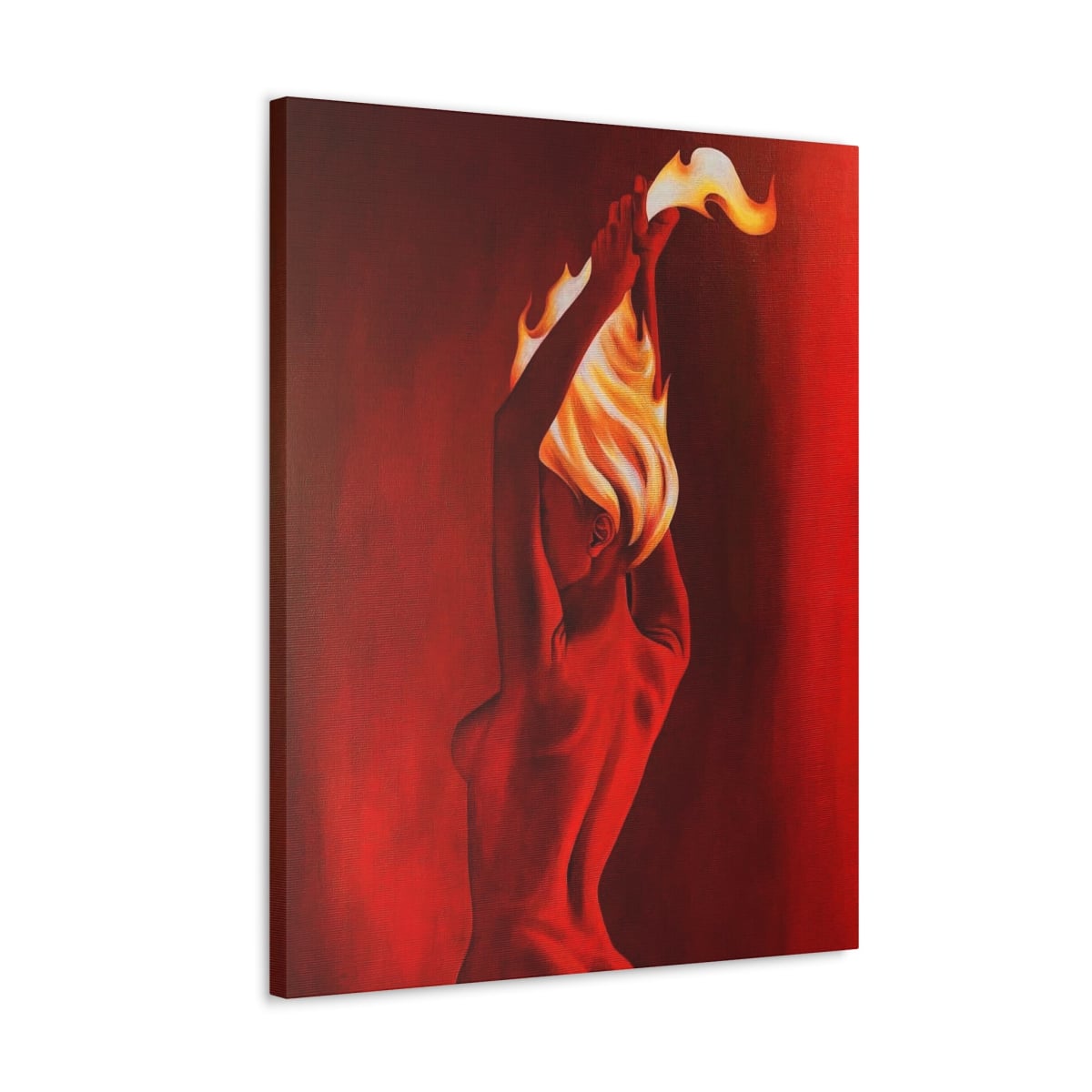 Intense Red Fire Artwork - Sensuous Decor