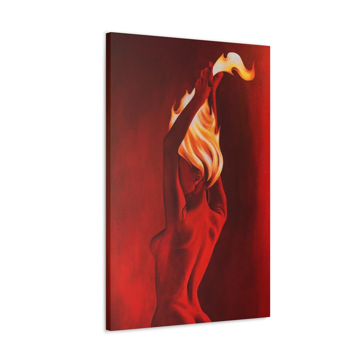 Red Flame Sexy Lady Wall Art Decor