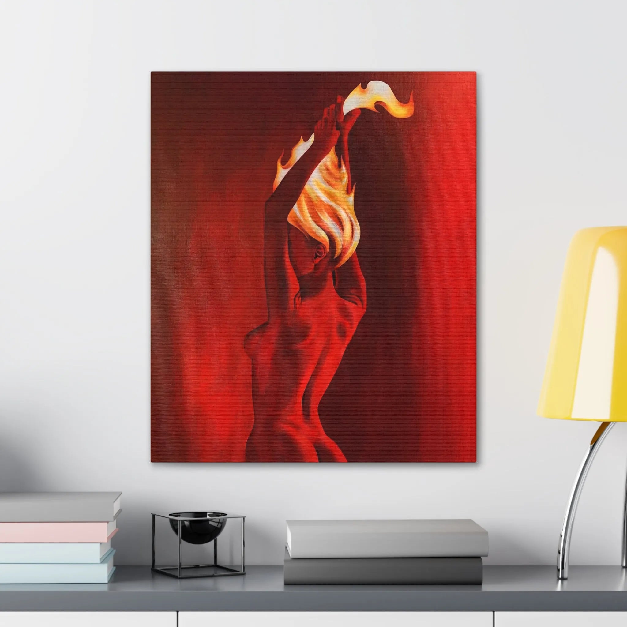 Erotic Fire Art Print for Sensual Decor