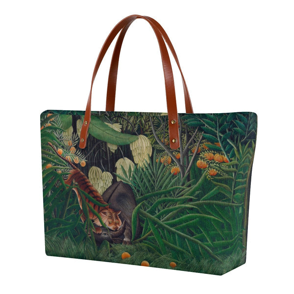 Fight Between a Tiger and a Buffalo Henri Rousseau Tote Bag