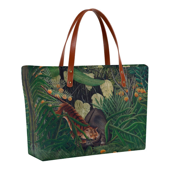 Fight Between a Tiger and a Buffalo Henri Rousseau Tote Bag