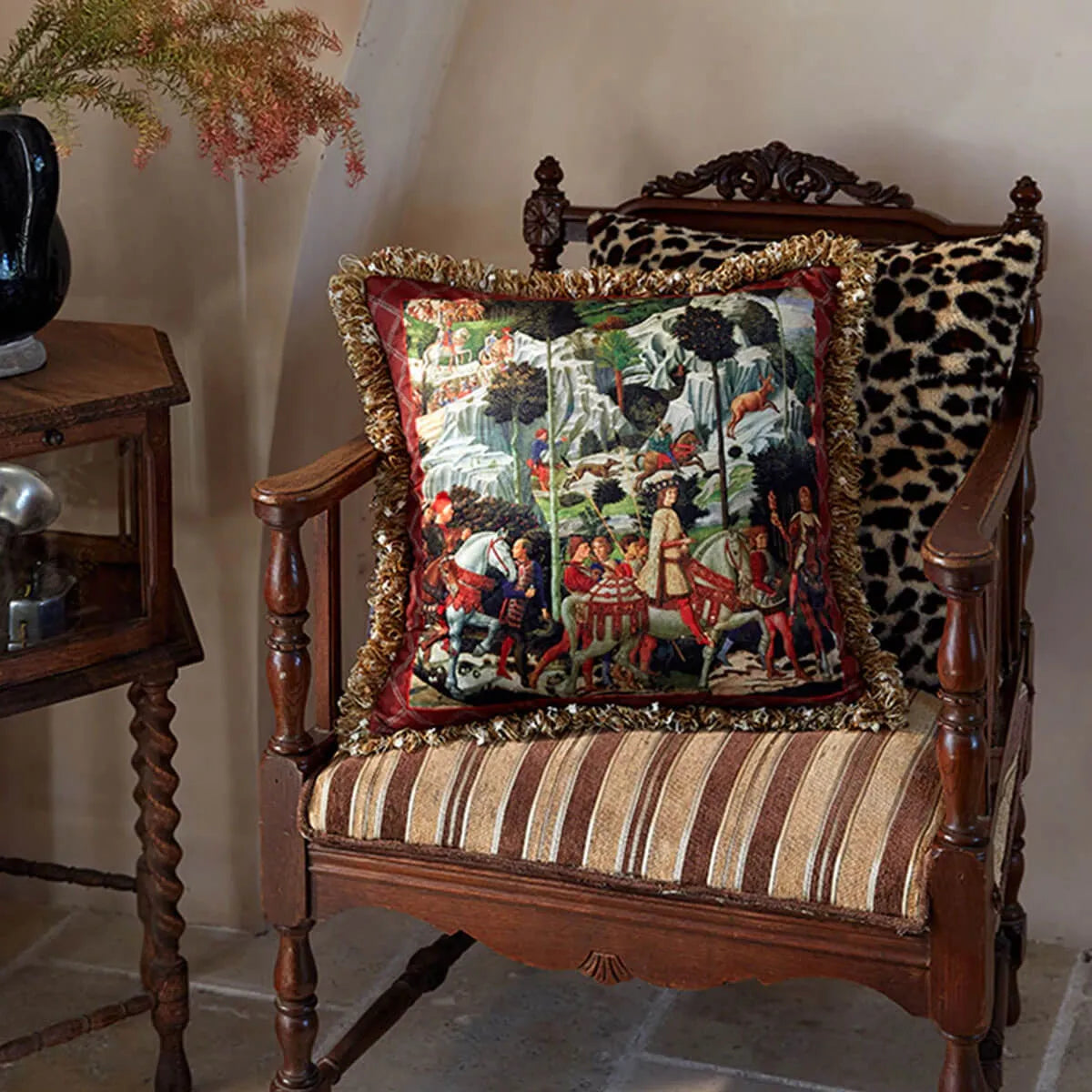 Florence Cushion Covers Oil Painting Pattern Magnificent Luxury Retro Pillow Case