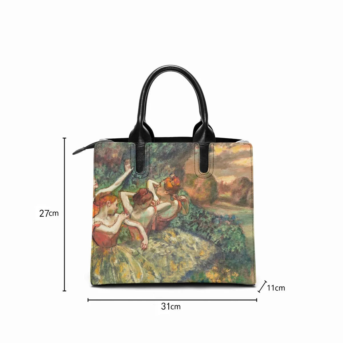 Four Dancers Ballet painting by Edgar Degas Handbag