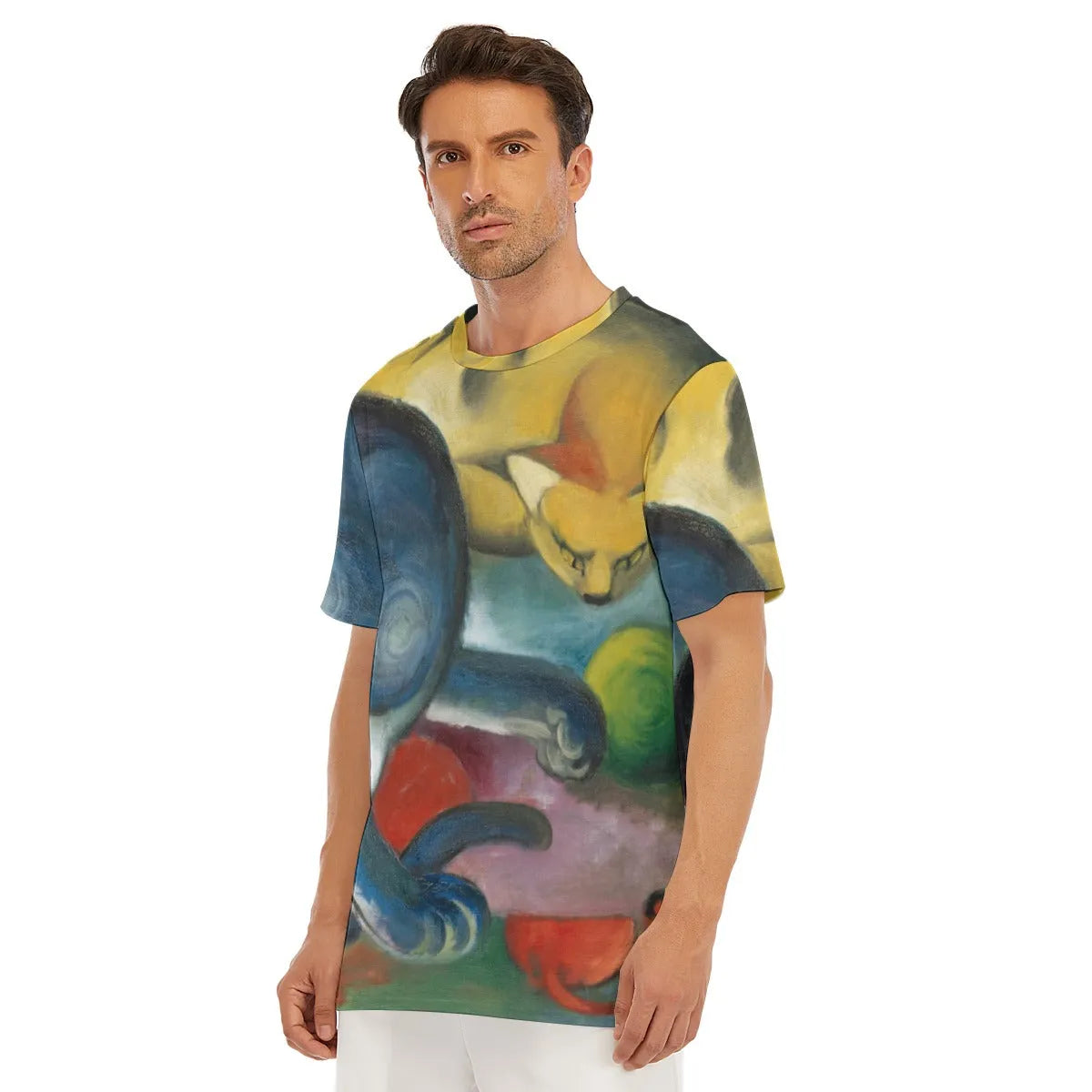 Franz Marc’s Two Cats Blue and Yellow T-Shirt