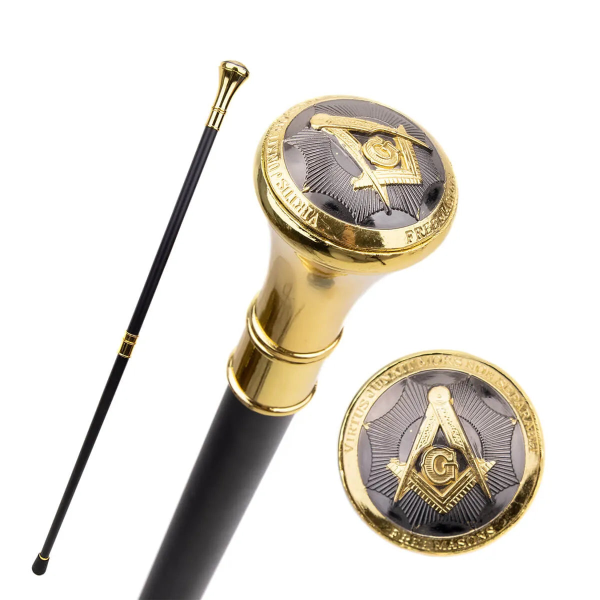 Freemasonry Gold Handle Luxury Walking Cane