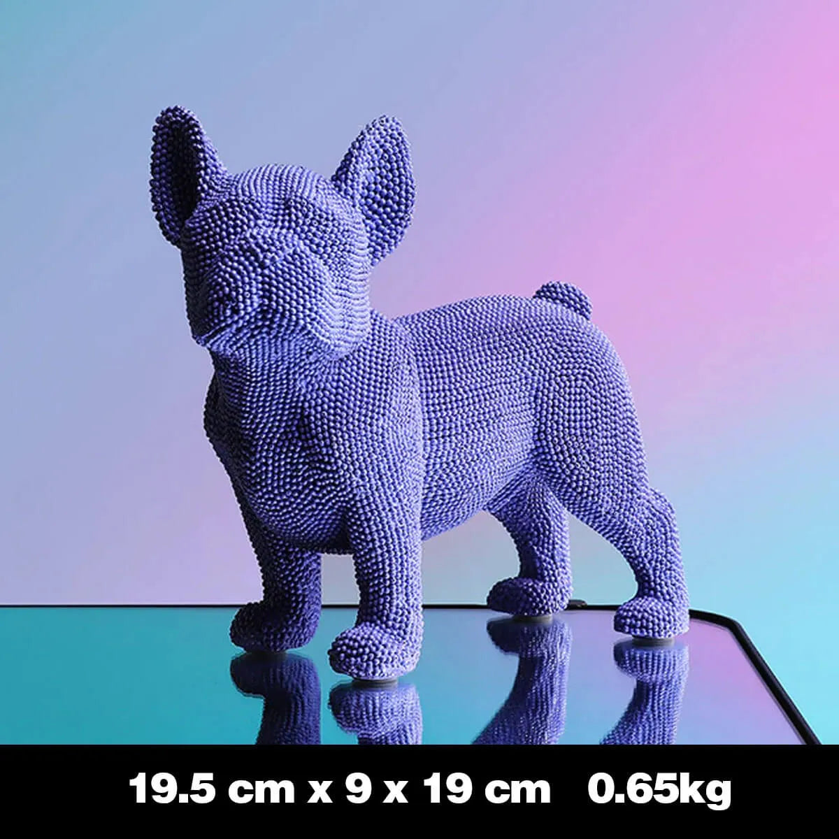 French Bulldog Statue Resin Color Pellet Dog Figurine Sculpture