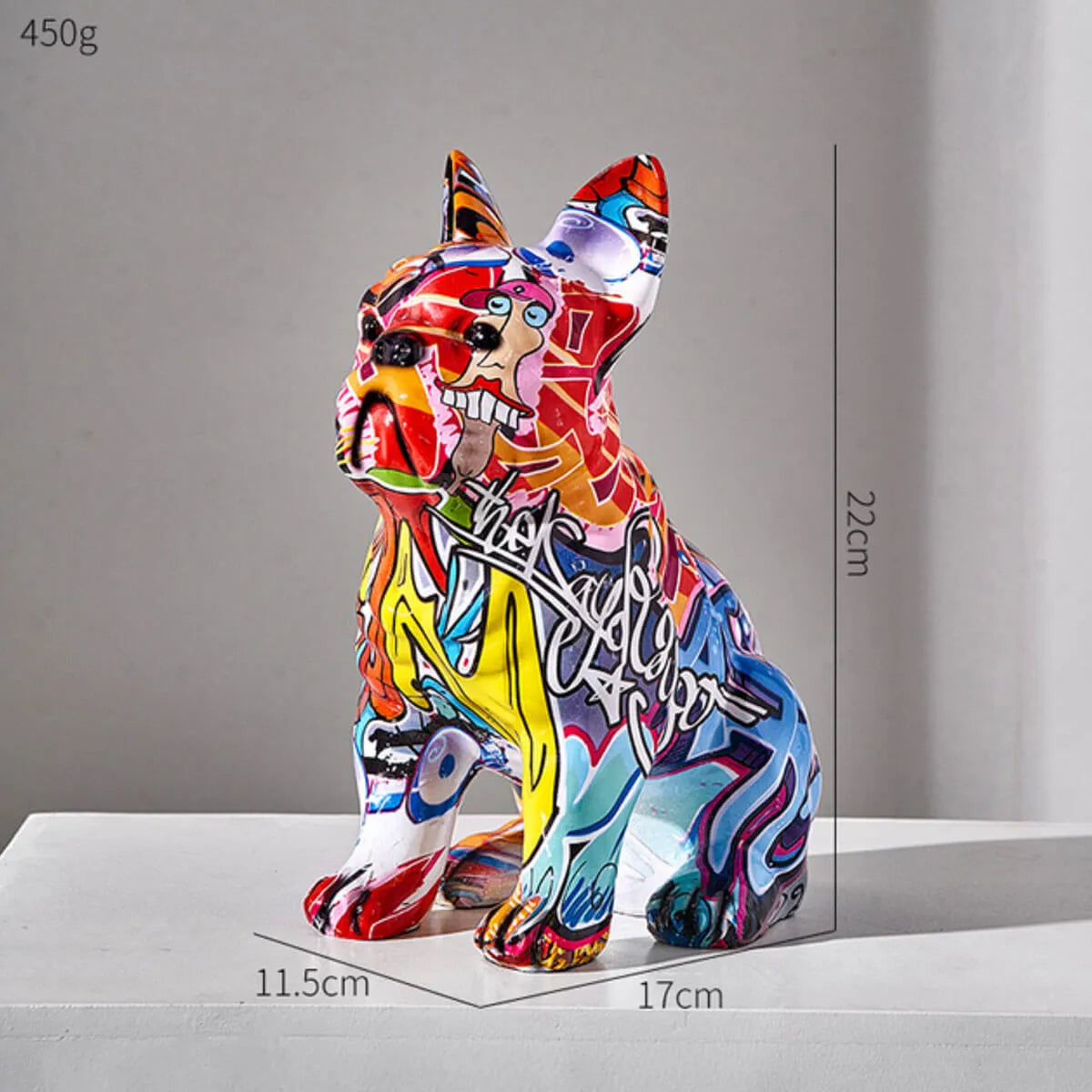 Frenchie Bulldog Colorful Art Modern Sculpture