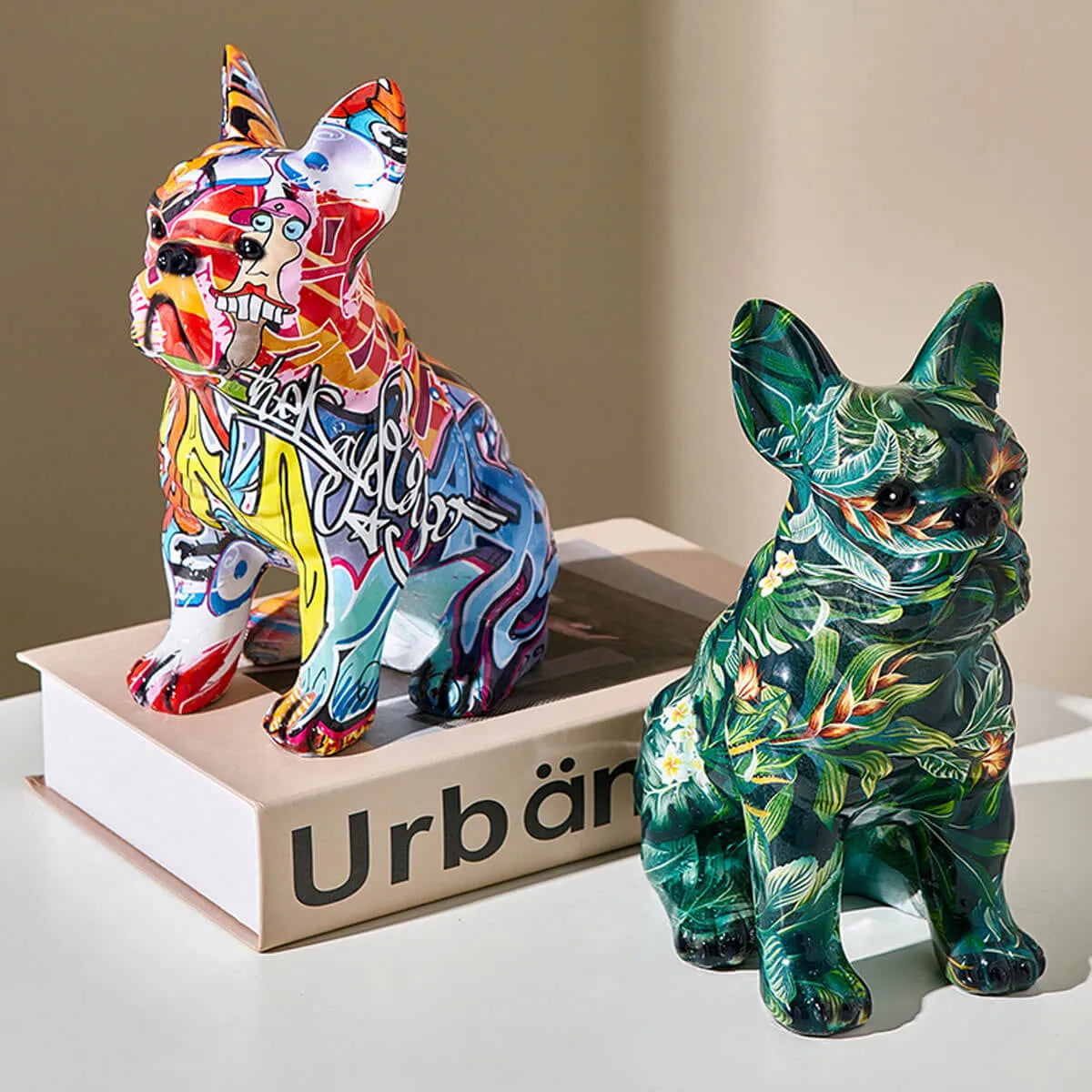 Frenchie Bulldog Colorful Art Modern Sculpture