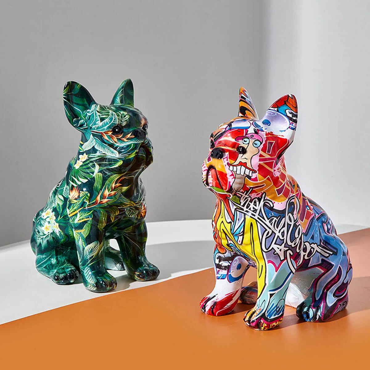 Frenchie Bulldog Colorful Art Modern Sculpture