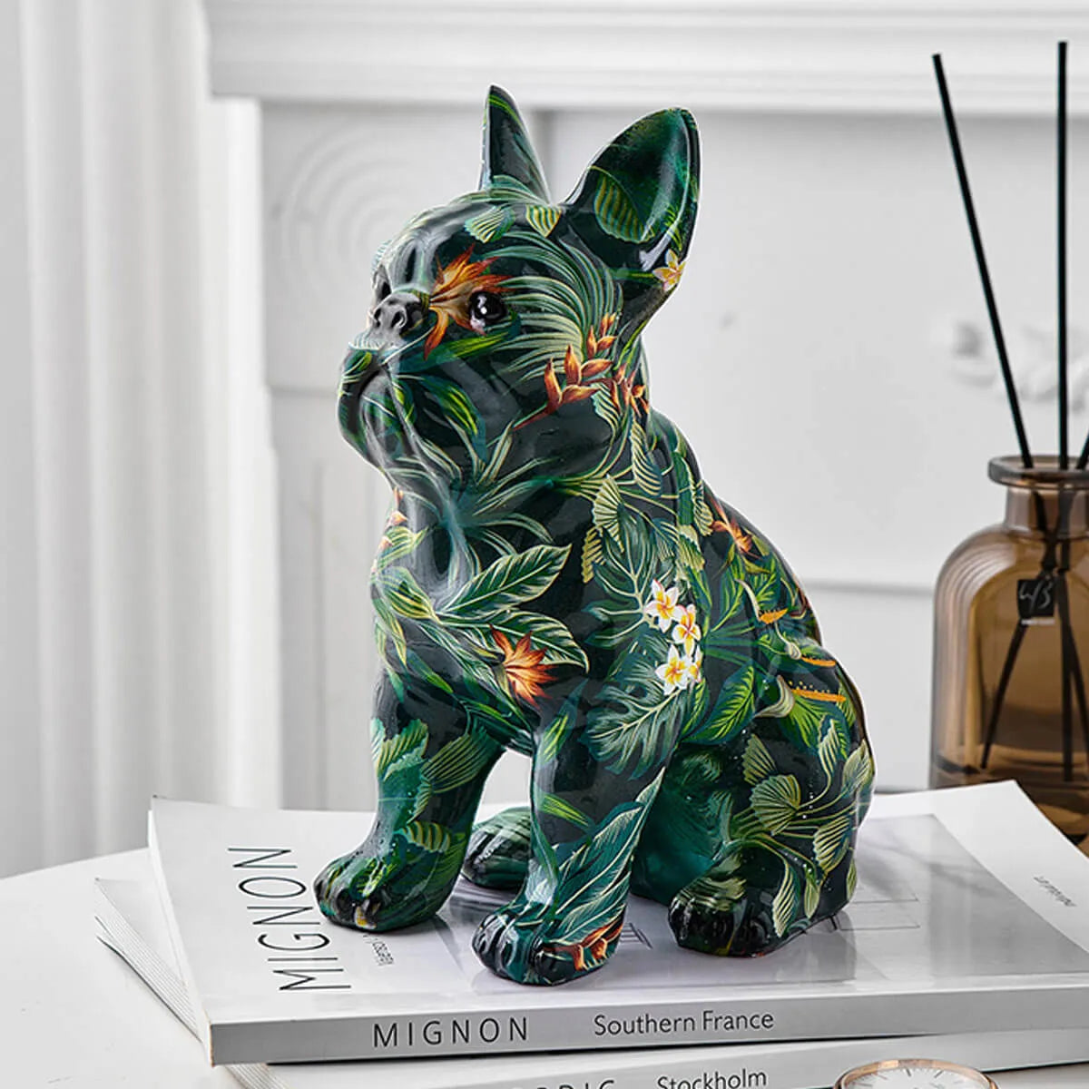 Frenchie Bulldog Colorful Art Modern Sculpture