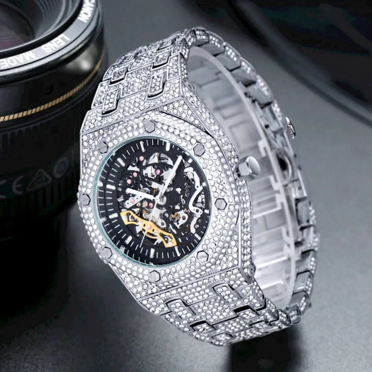 Full Diamond Waterproof Luxury Mechanical Watch