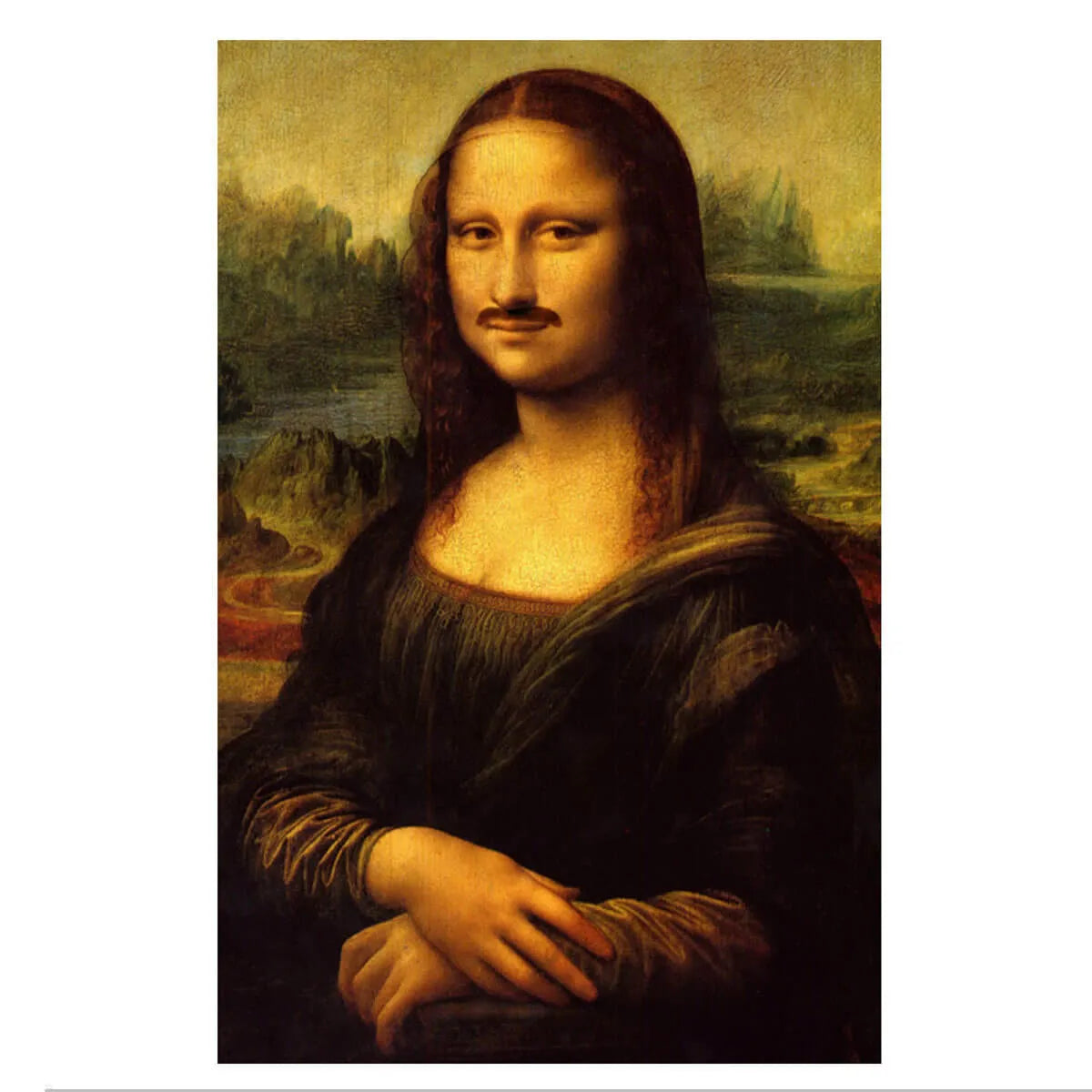 Funny Mona Lisa Masterpiece Iconic Art Painting Canvas Print