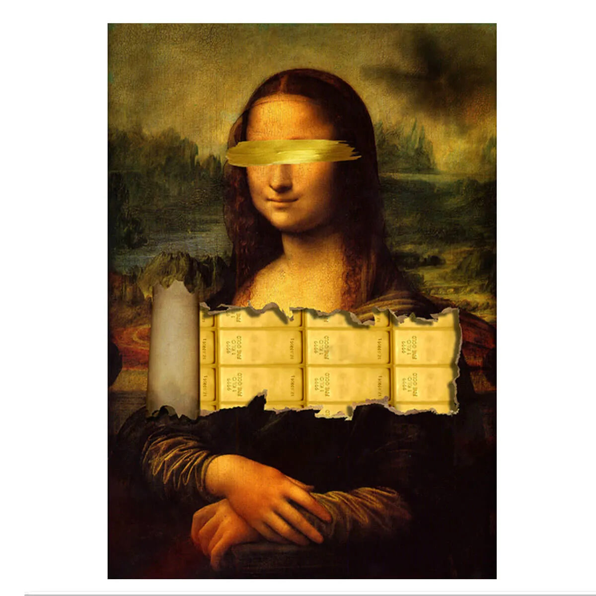 Funny Mona Lisa Masterpiece Iconic Art Painting Canvas Print