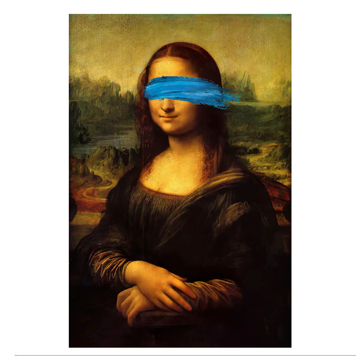 Funny Mona Lisa Modern Iconic Painting Canvas Print Art