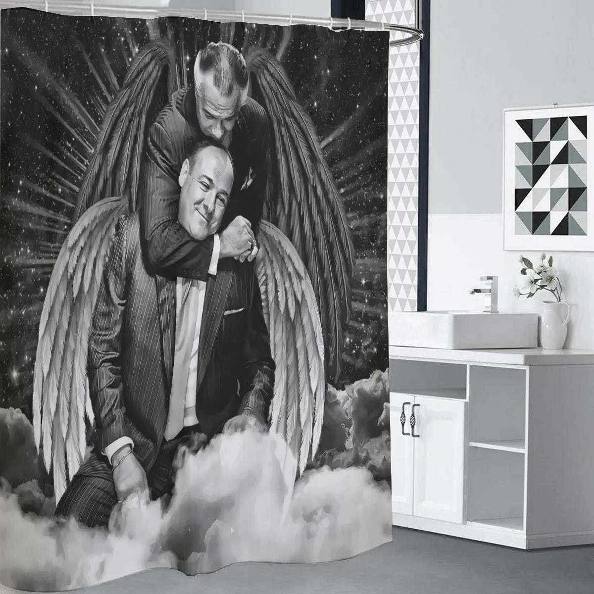 Gangsters and Angels Shower Curtains