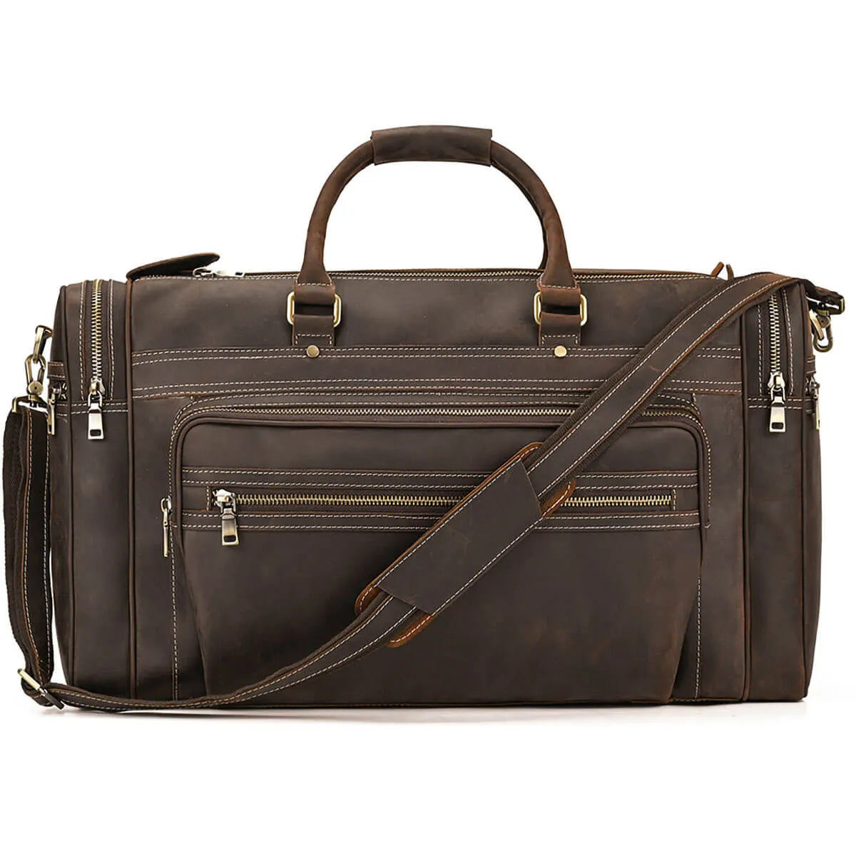 Stylish Leather Weekend Bag