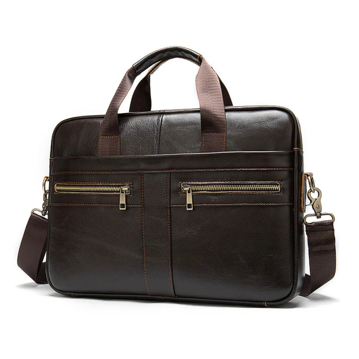 Genuine Leather Briefcase Premium Business Shoulder Bag