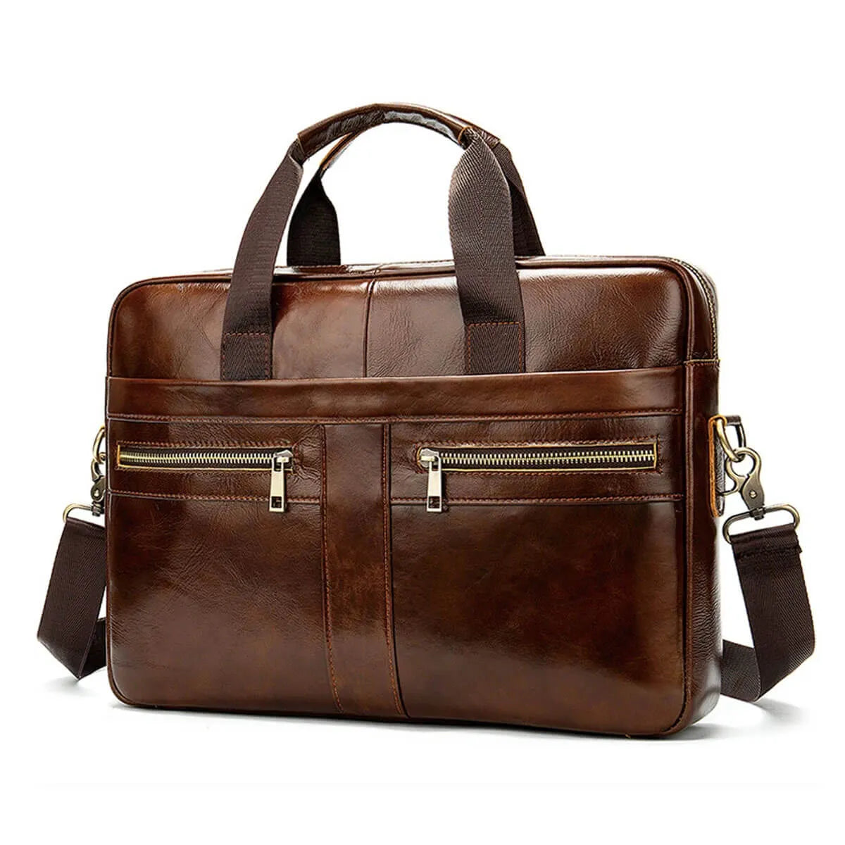 Genuine Leather Briefcase Premium Business Shoulder Bag