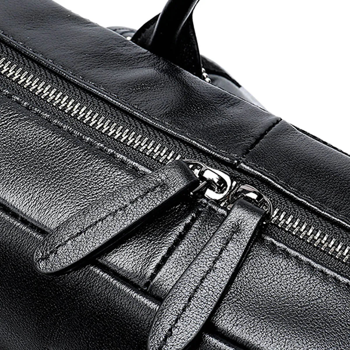 Genuine Leather Business Laptop Luxury Black Backpack