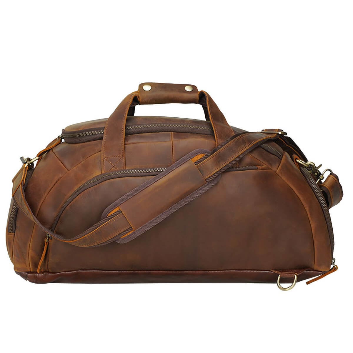 Genuine Leather Duffle Travel Handbag Luggage Bag