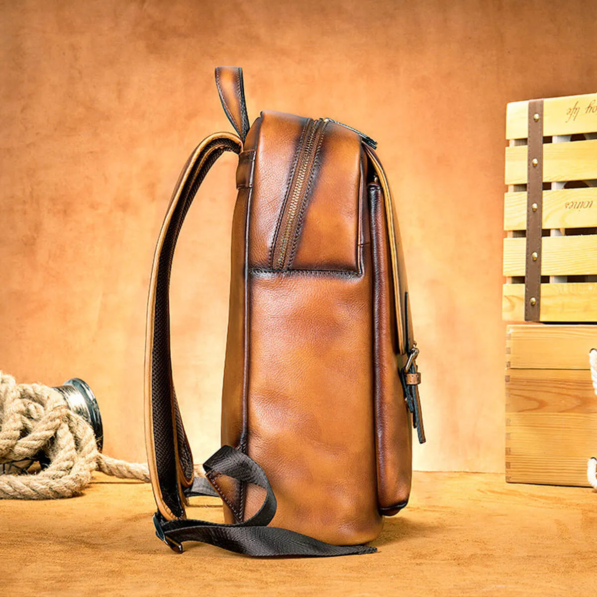 Genuine Leather High-Quality Cowhide Business Backpack