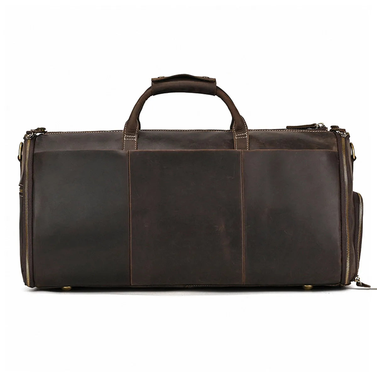 Genuine Leather Suit Bag Multifunctional Foldable Suit Travel Bag