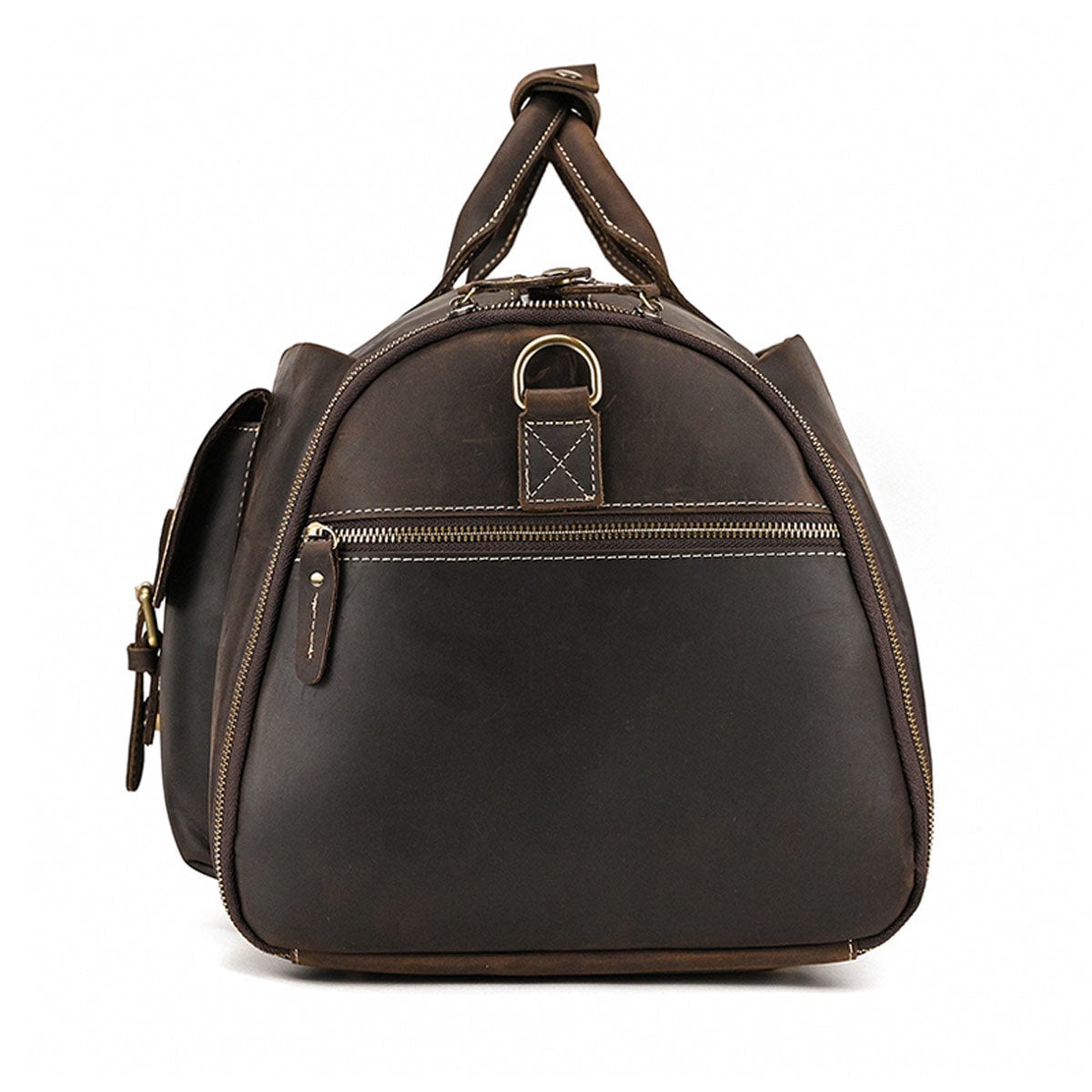 Genuine Leather Suit Bag Multifunctional Foldable Suit Travel Bag
