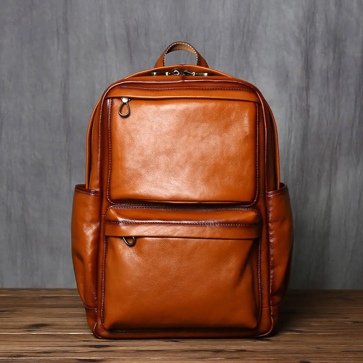 Genuine Leather Top Layer Cowhide Casual Luxury Backpack