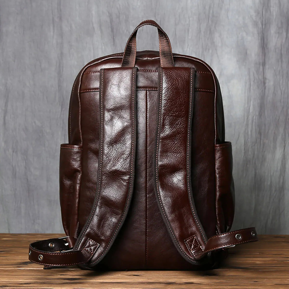 Genuine Leather Top Layer Cowhide Casual Luxury Backpack