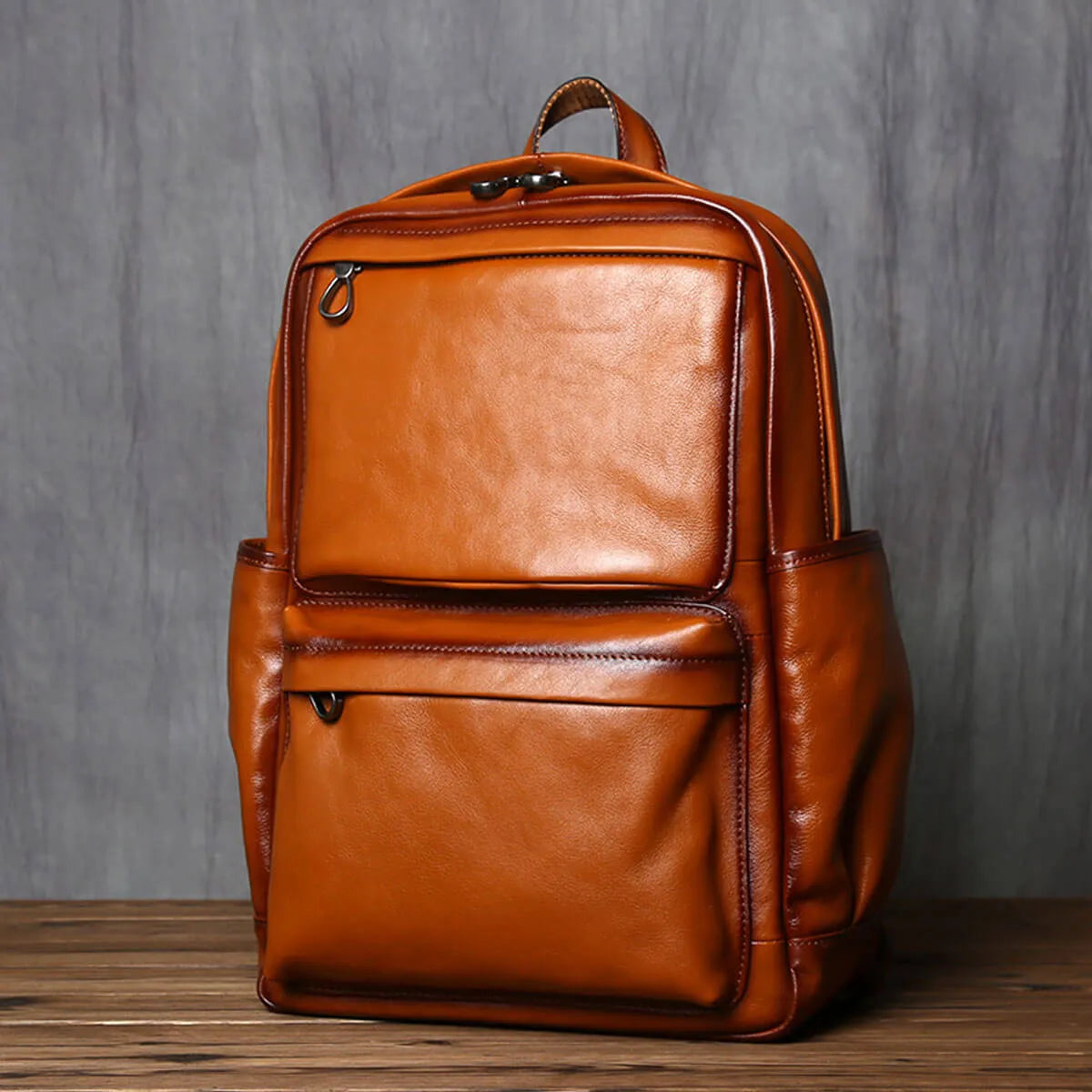 Genuine Leather Top Layer Cowhide Casual Luxury Backpack