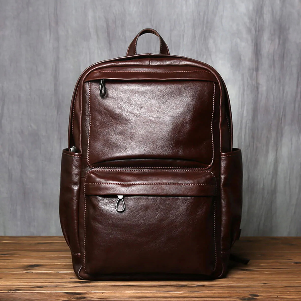 Genuine Leather Top Layer Cowhide Casual Luxury Backpack