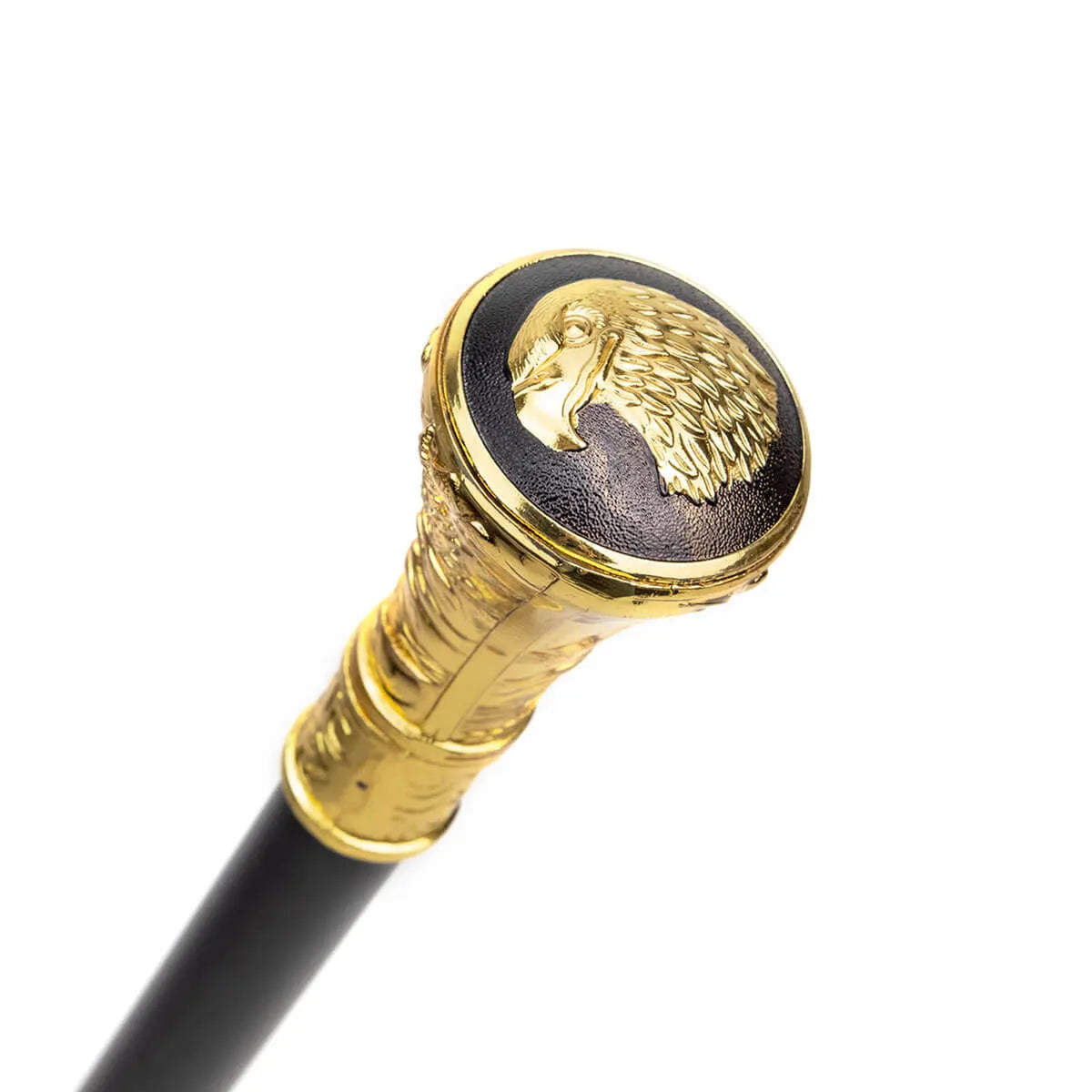 Gold Eagle Hawk Handle Luxury Walking Cane