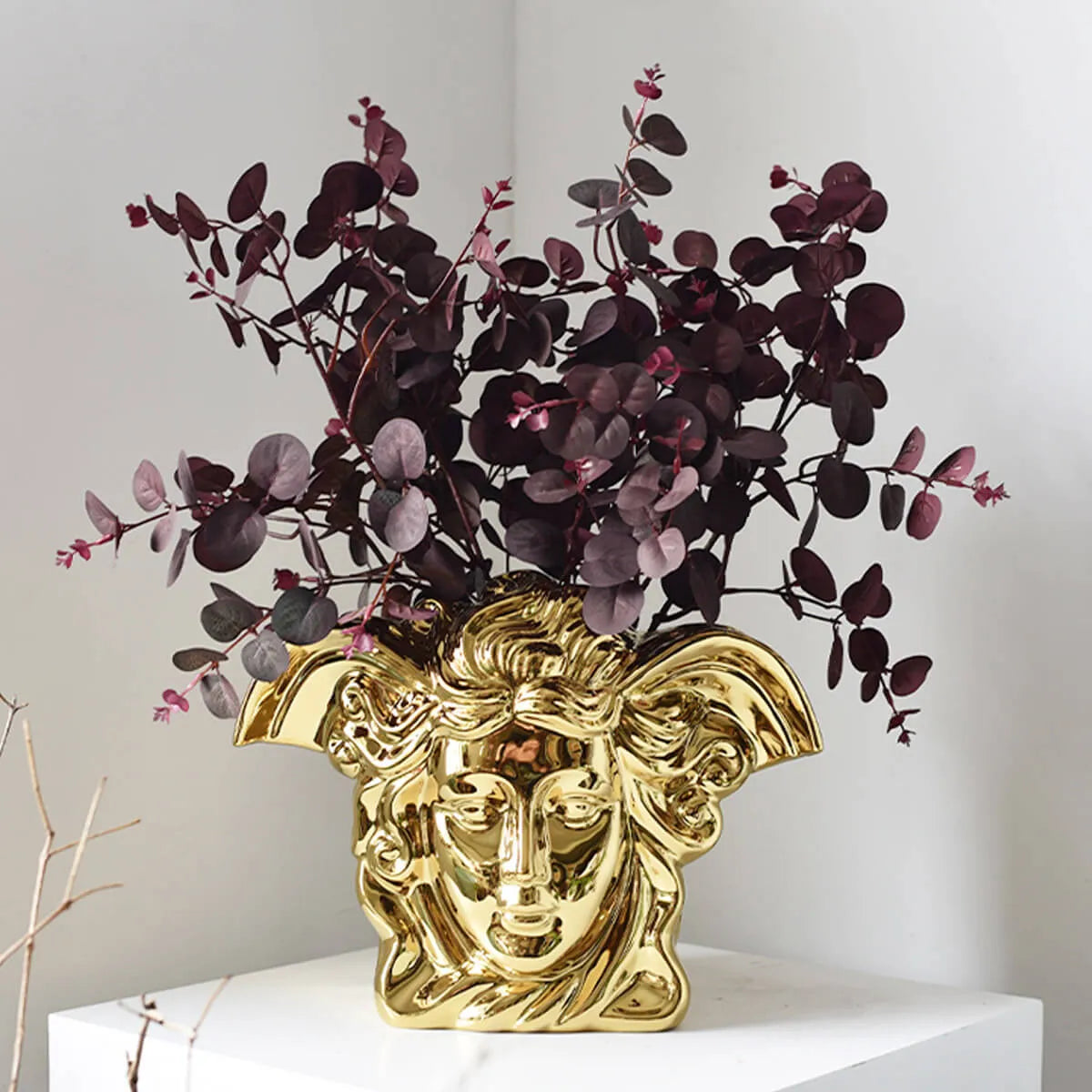 Gold Medusa Luxury Ceramic Vase