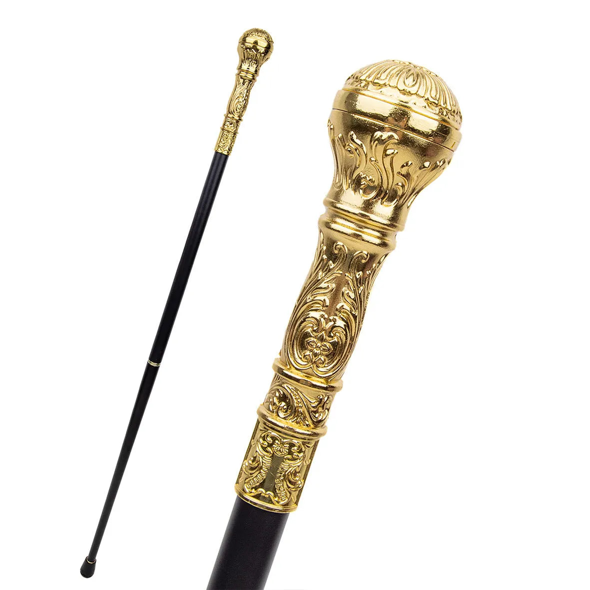 Gold Round Handle Fashion Luxury Walking Cane